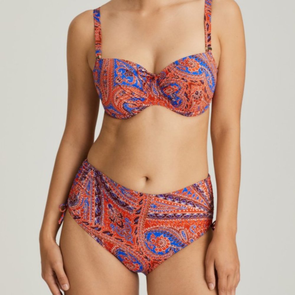 NWT SALE Prima Donna Swim Underwire Full Cup & Hi Waist Bikini Set Casablanca